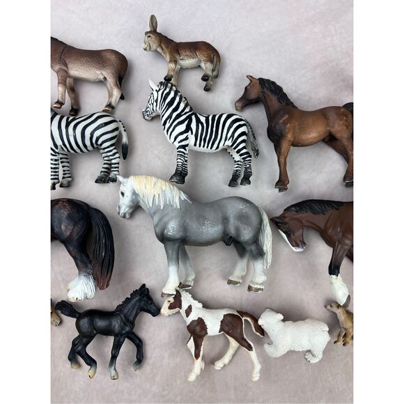 Schleich Horse Zebra Donkey Foal Lot HTF Retired 14 Total - Picture 10 of 11